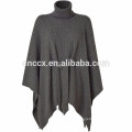 15PKCSP015 wool cashmere winter thick knit poncho sweater